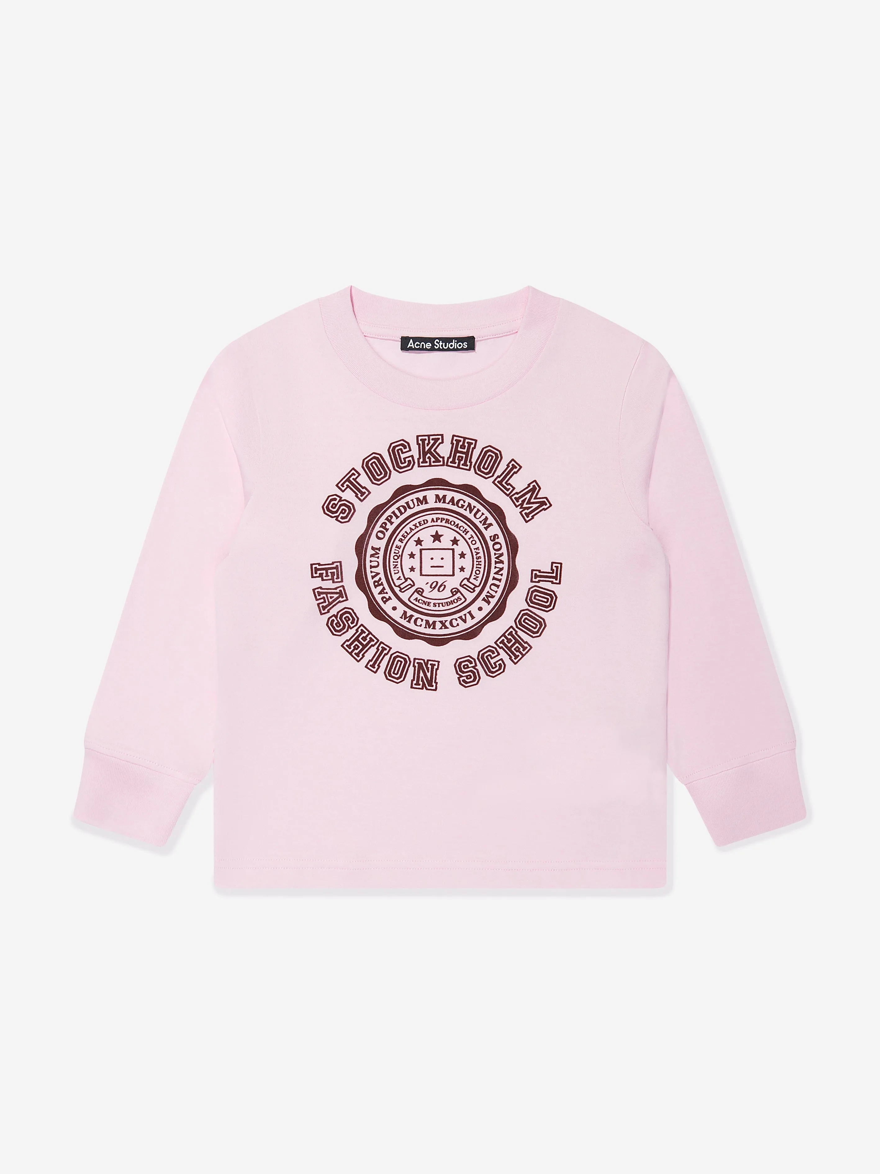 Acne Studios Kids Varsity Sweatshirt in Pink