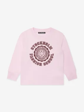 Acne Studios Kids Varsity Sweatshirt in Pink