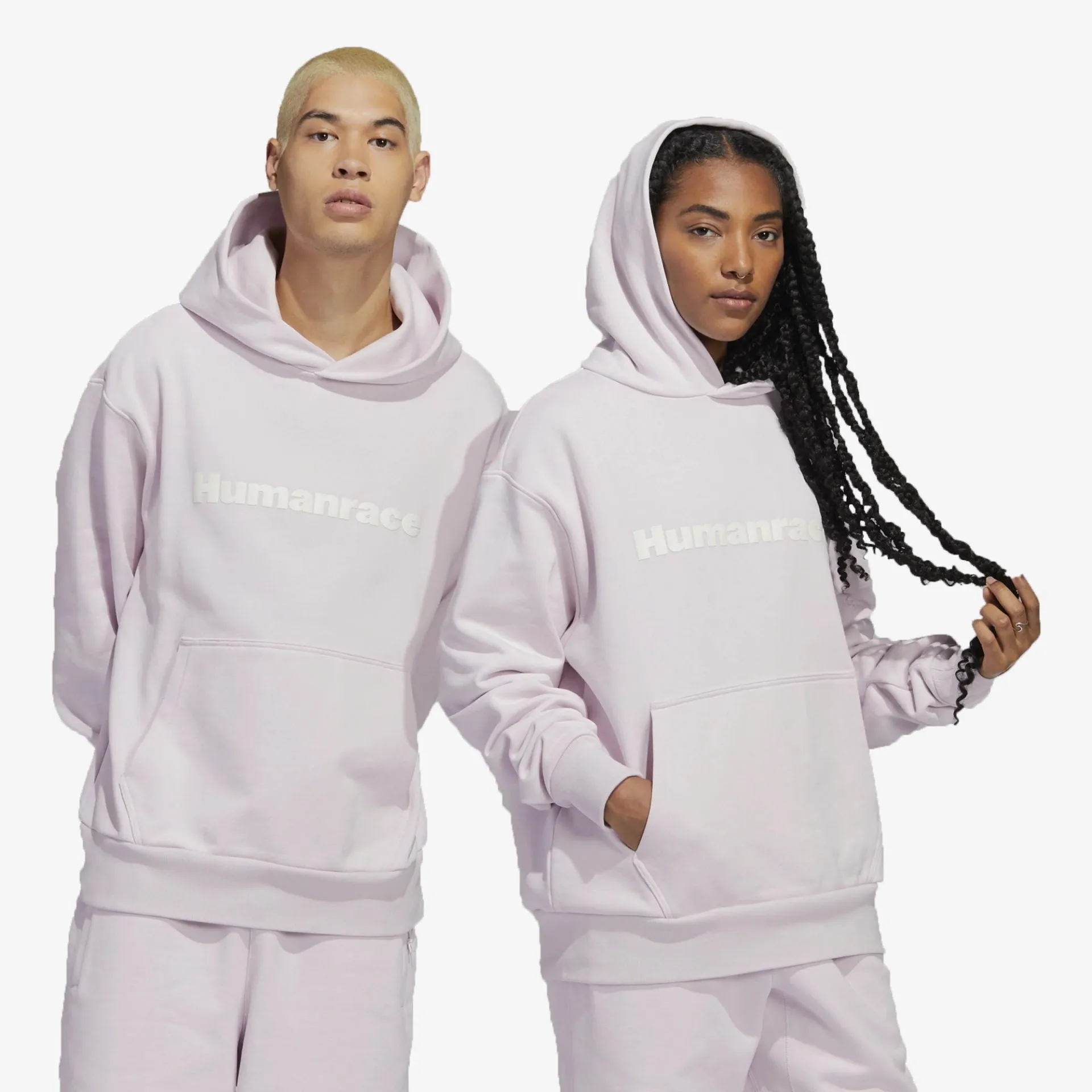 Adidas Originals | PHARRELL WILLIAMS BASICS HOODIE { PINK