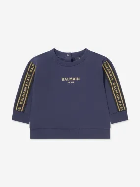 Balmain Baby Logo Sweatshirt in Navy
