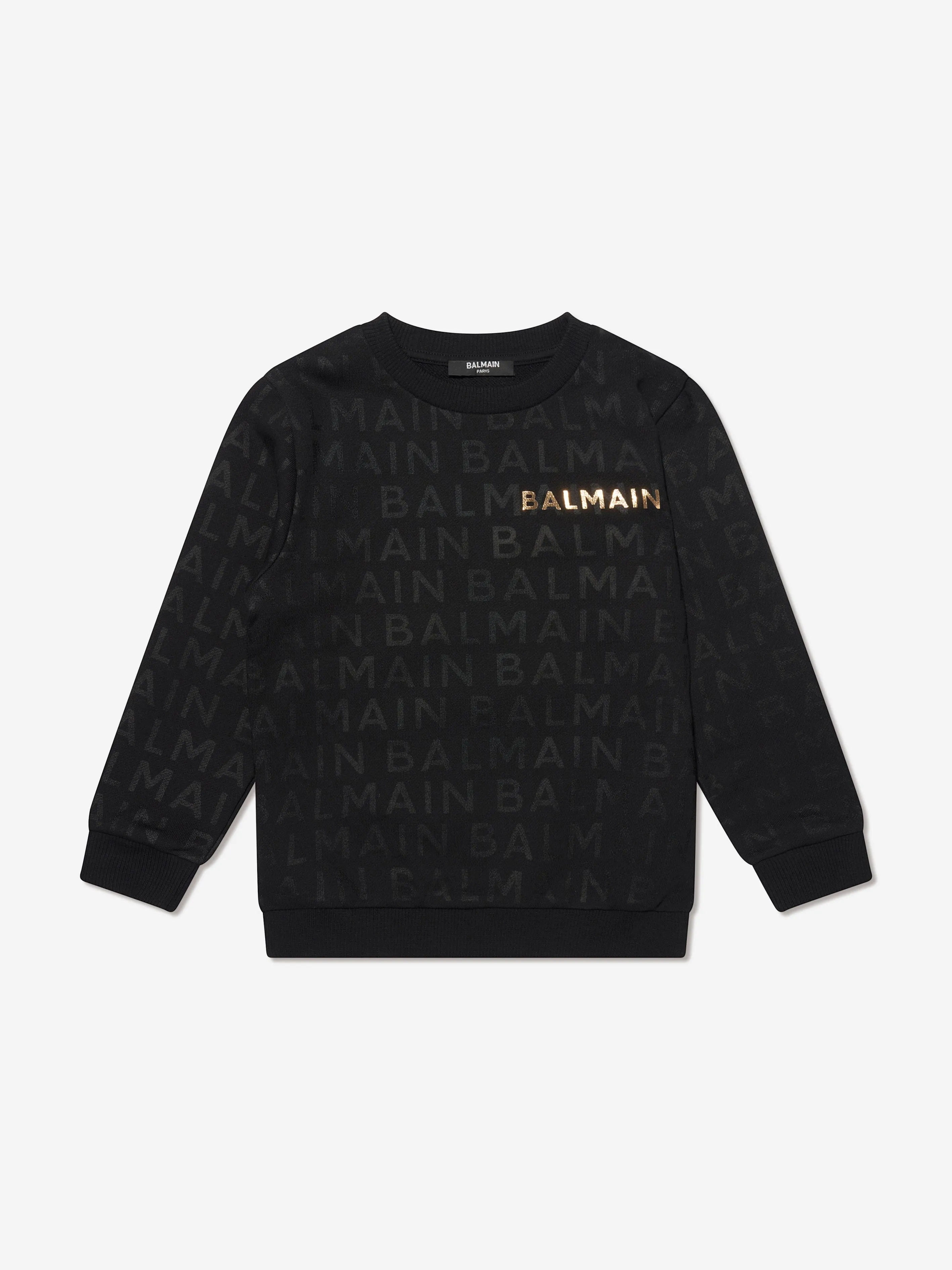 Balmain Kids Logo Sweatshirt in Black