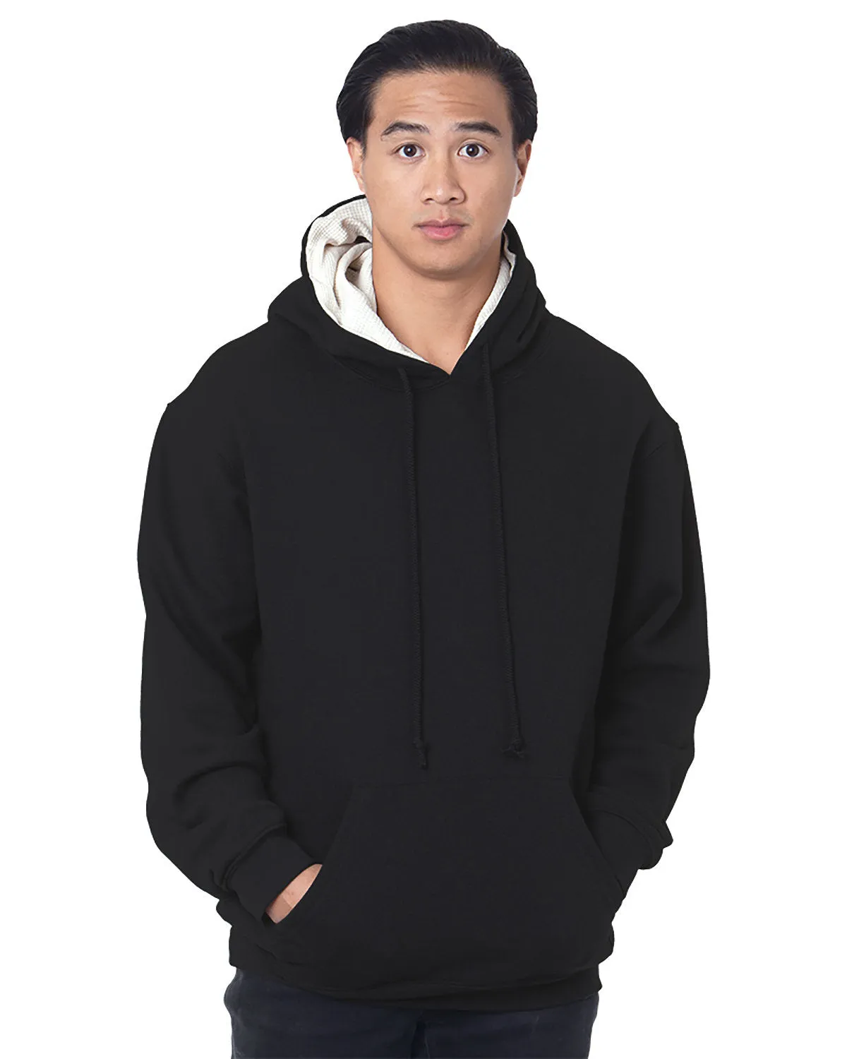 Bayside Adult USA Made Super Heavy Thermal-Lined Hooded Sweatshirt BA930