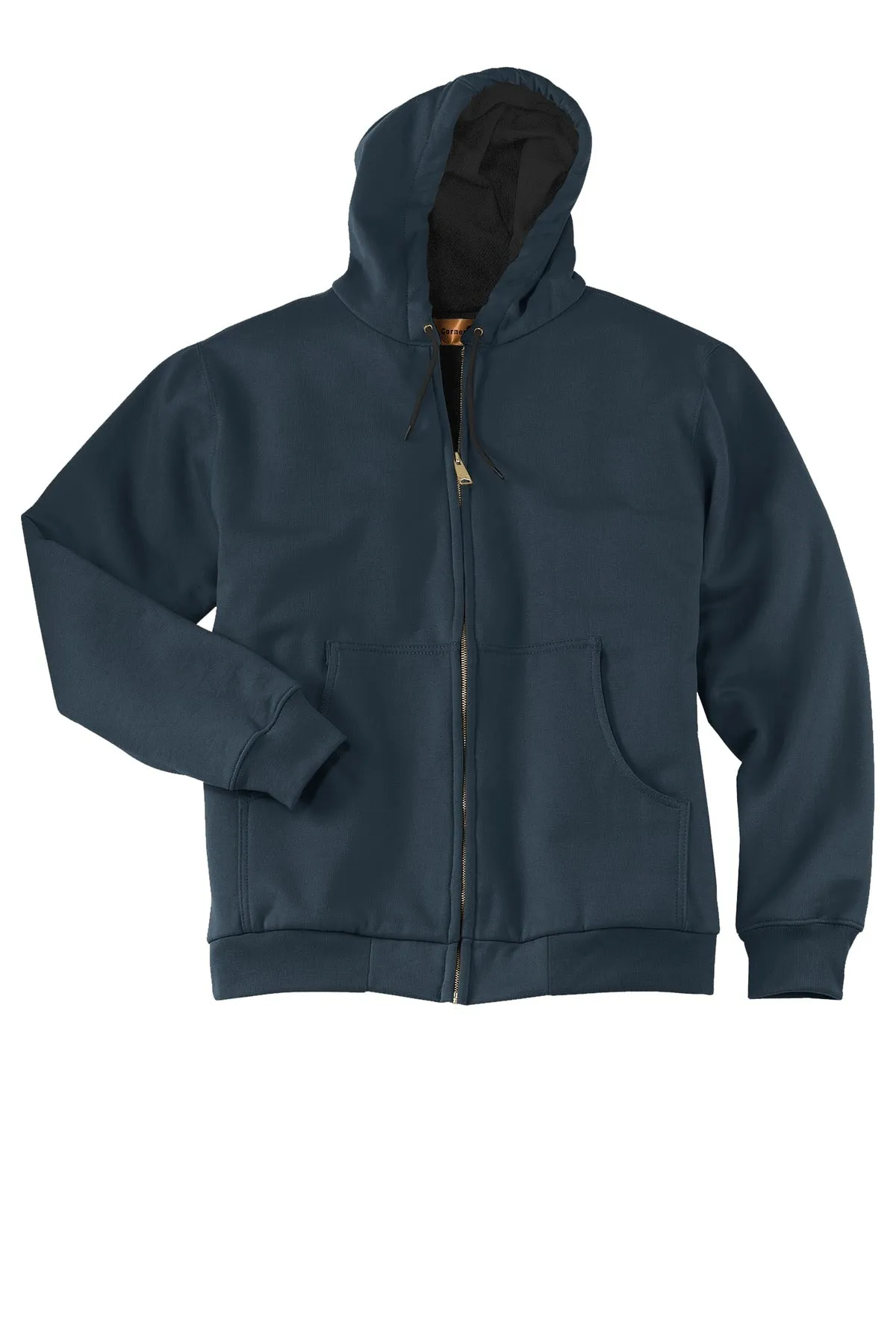 CornerStone Men's Heavyweight Full-Zip Hooded Sweatshirt with Thermal Lining. CS620