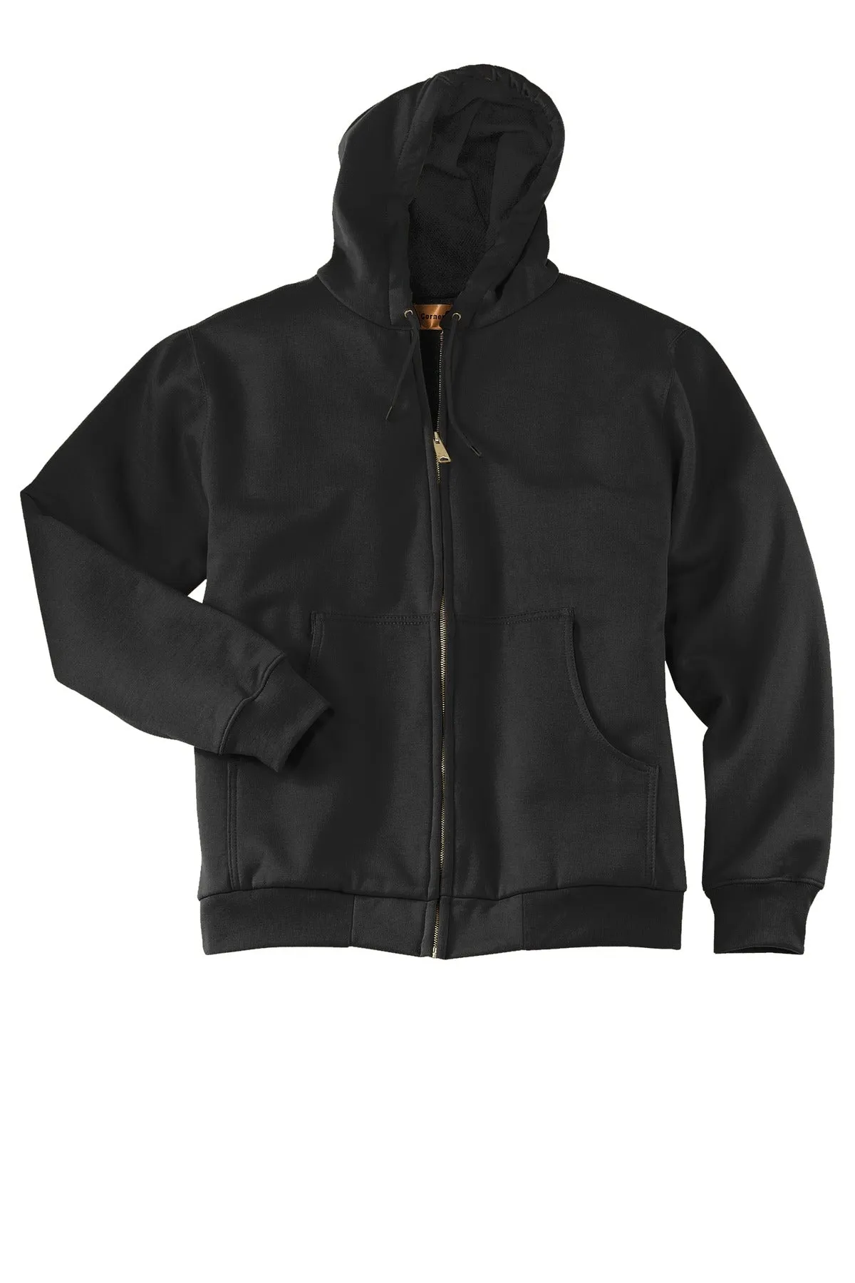 CornerStone Men's Heavyweight Full-Zip Hooded Sweatshirt with Thermal Lining. CS620