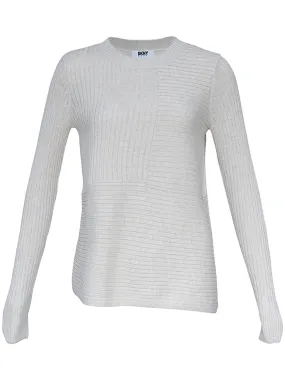 Cotton Modal Silk Mixed Rib Sweater