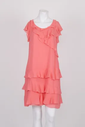 Country Road Pink Ruffle Silk Midi Dress 10