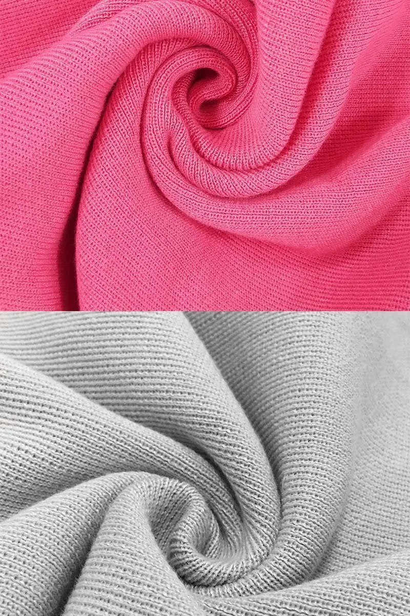 Dunnmall V Neck Backless Sweater Midi Dress(5 Colors)
