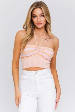 Explore More Collection - Halter Neck Sweater Crop Top