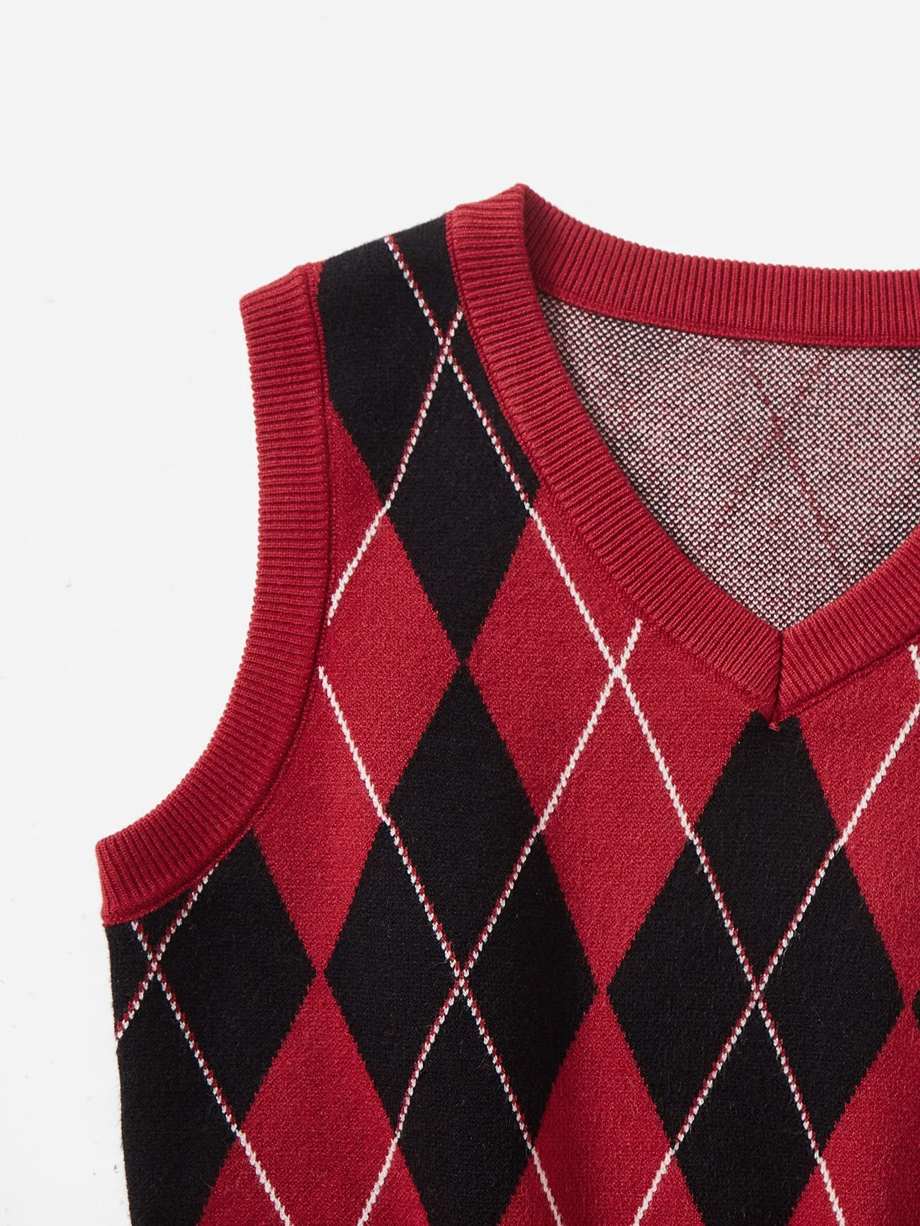 EZwear Argyle Pattern Sweater Vest