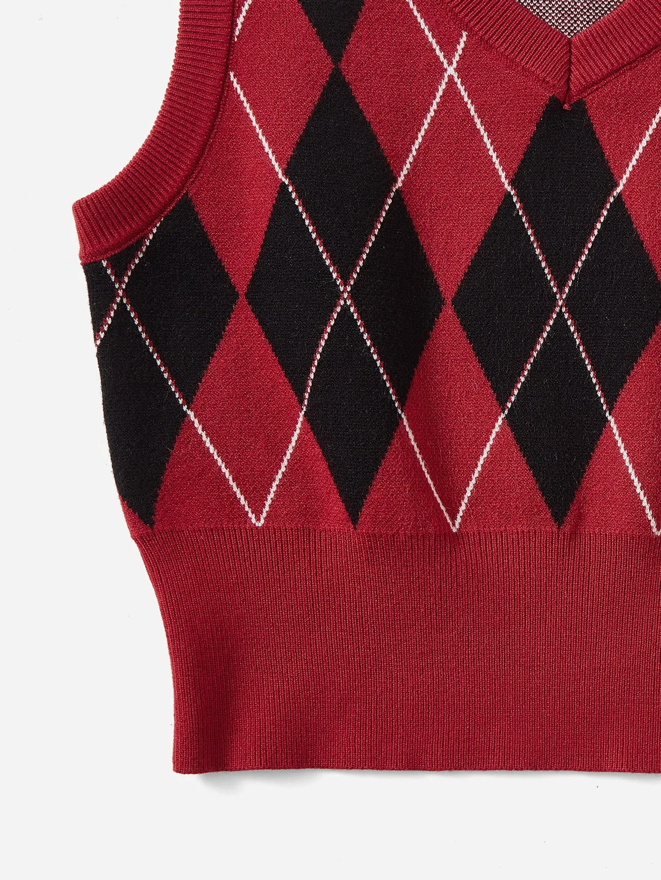 EZwear Argyle Pattern Sweater Vest