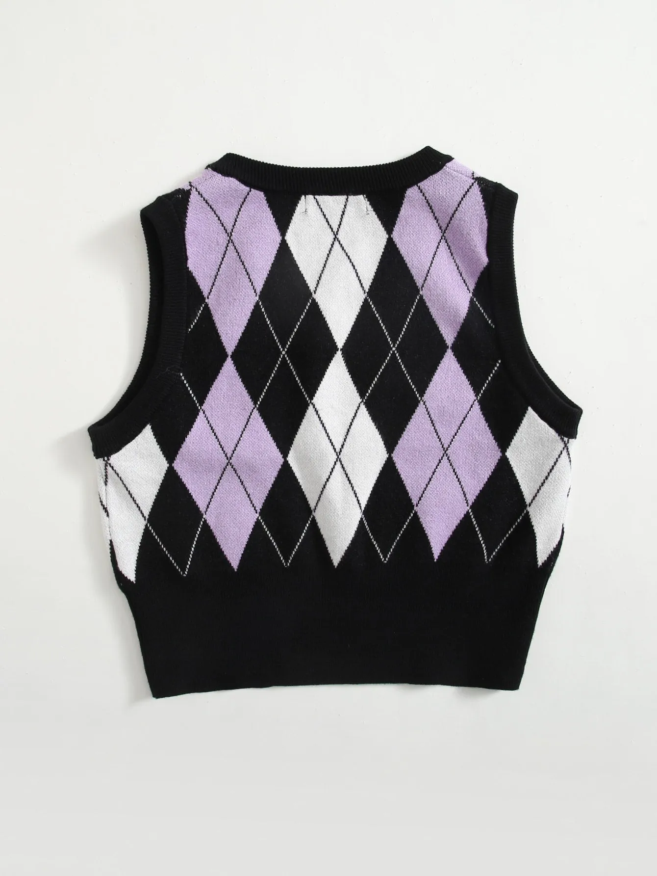 EZwear Argyle Pattern Sweater Vest