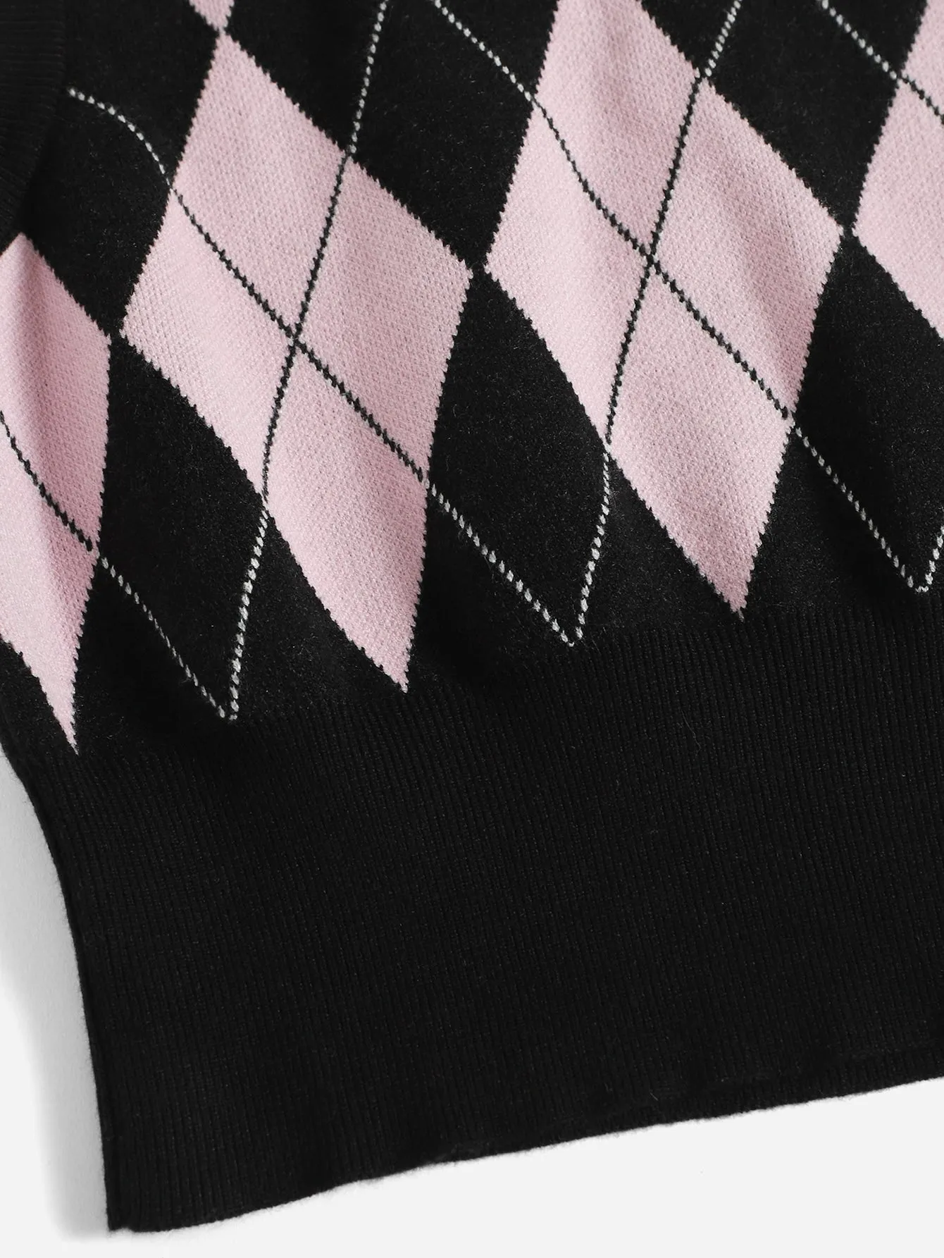 EZwear Argyle Pattern Sweater Vest