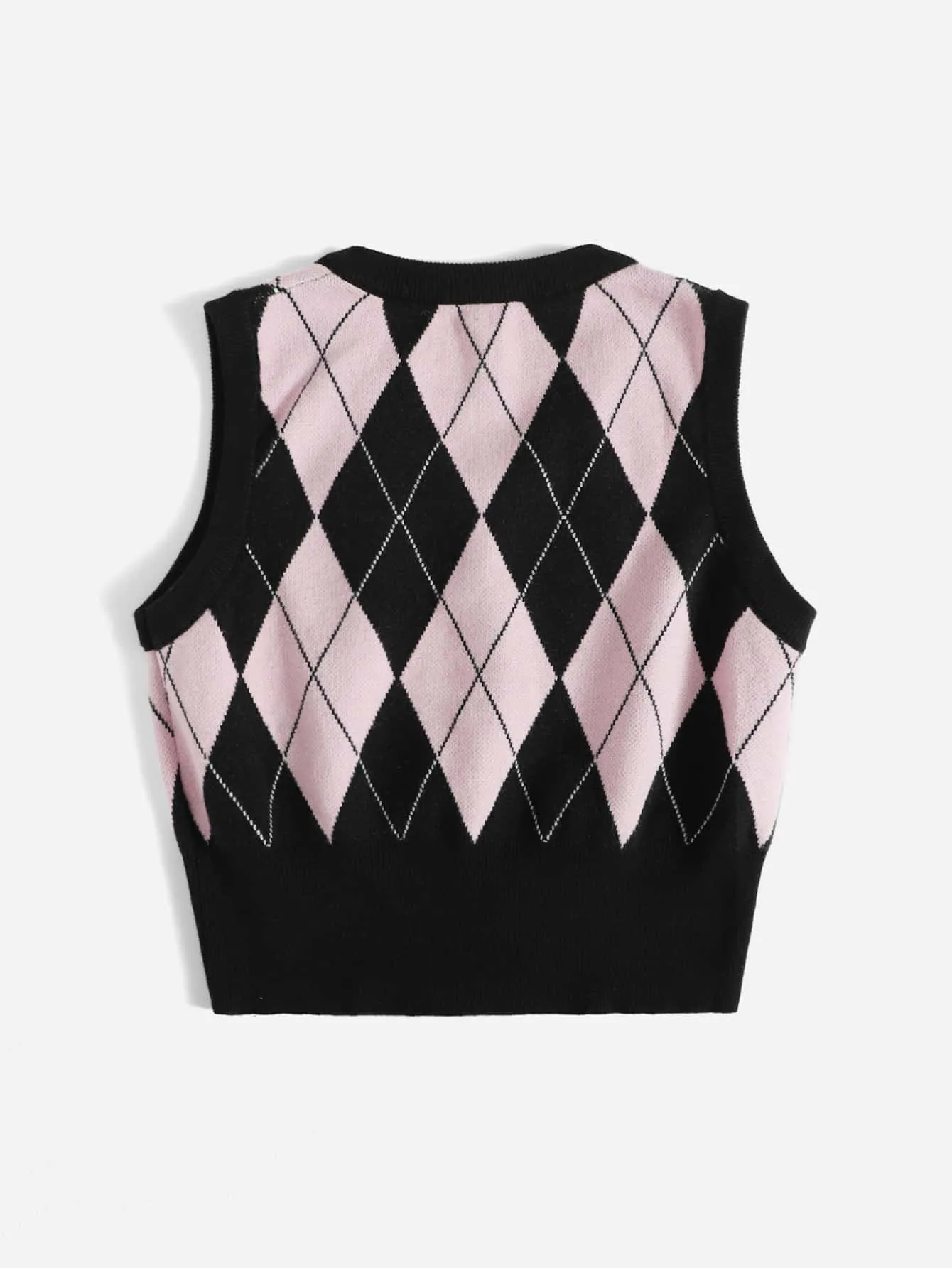 EZwear Argyle Pattern Sweater Vest