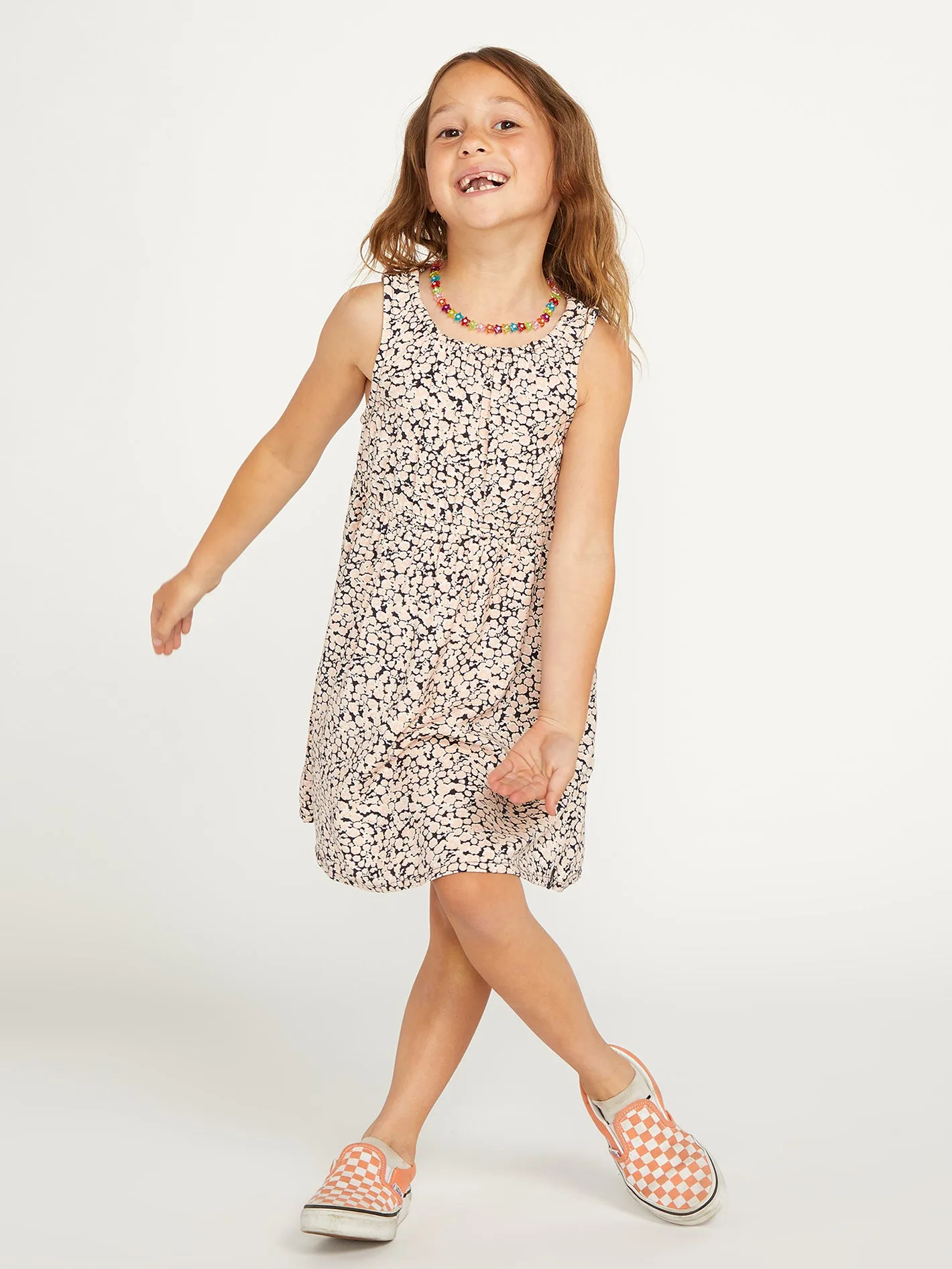 Girls Poppin Stone Dress - Melon