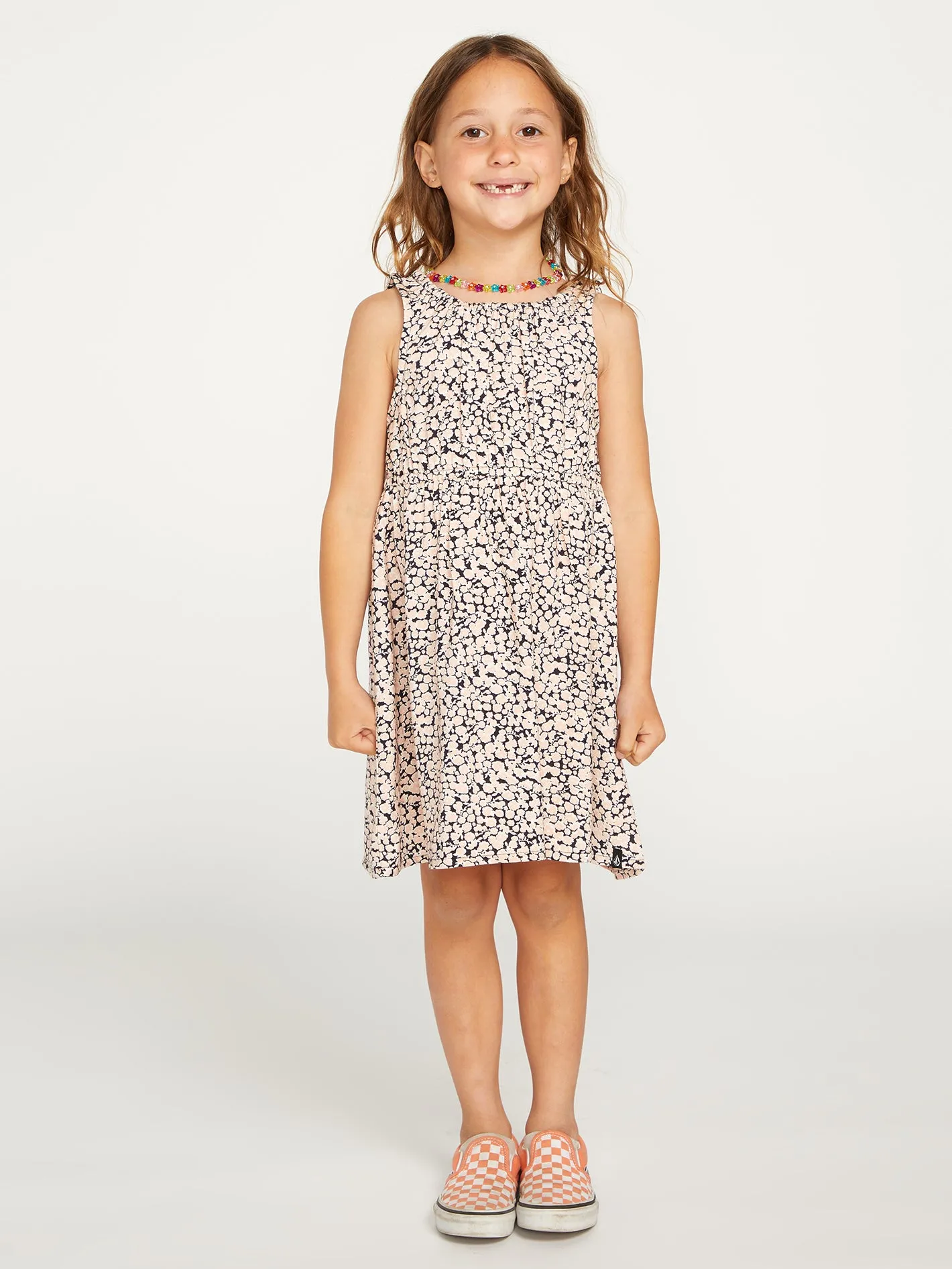 Girls Poppin Stone Dress - Melon