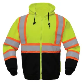GSS Safety ANSI 3 Two-Tone Hi-Vis Zip-Front Sweatshirt