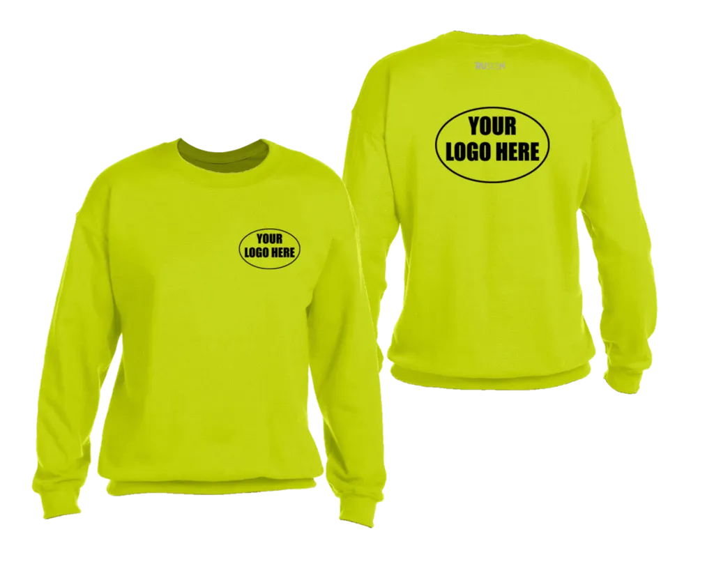 High Visibility Graphic Sweatshirt With Custom Logo