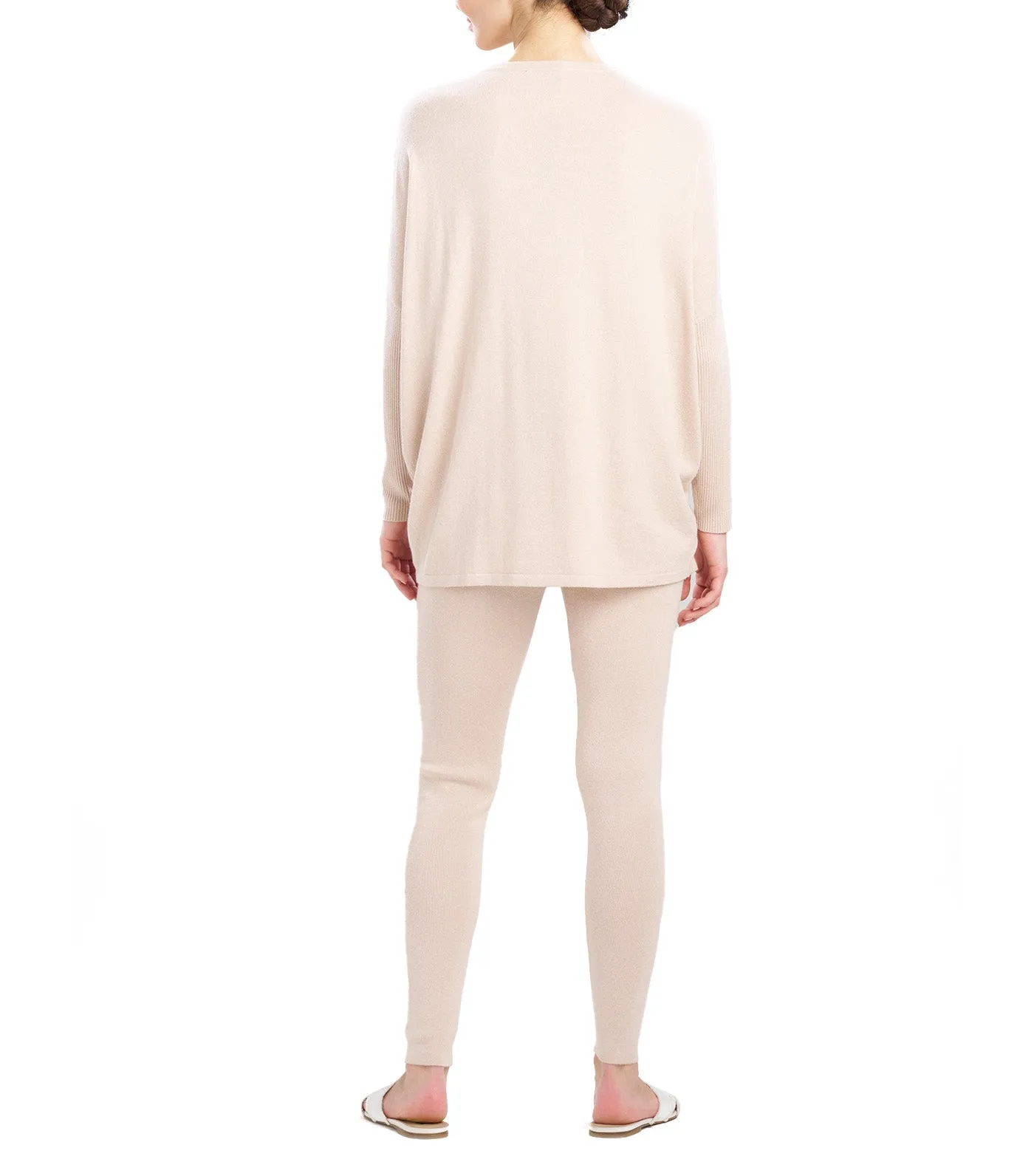 Indulge Boat Neck Long Sleeve Sweater Sand Dune