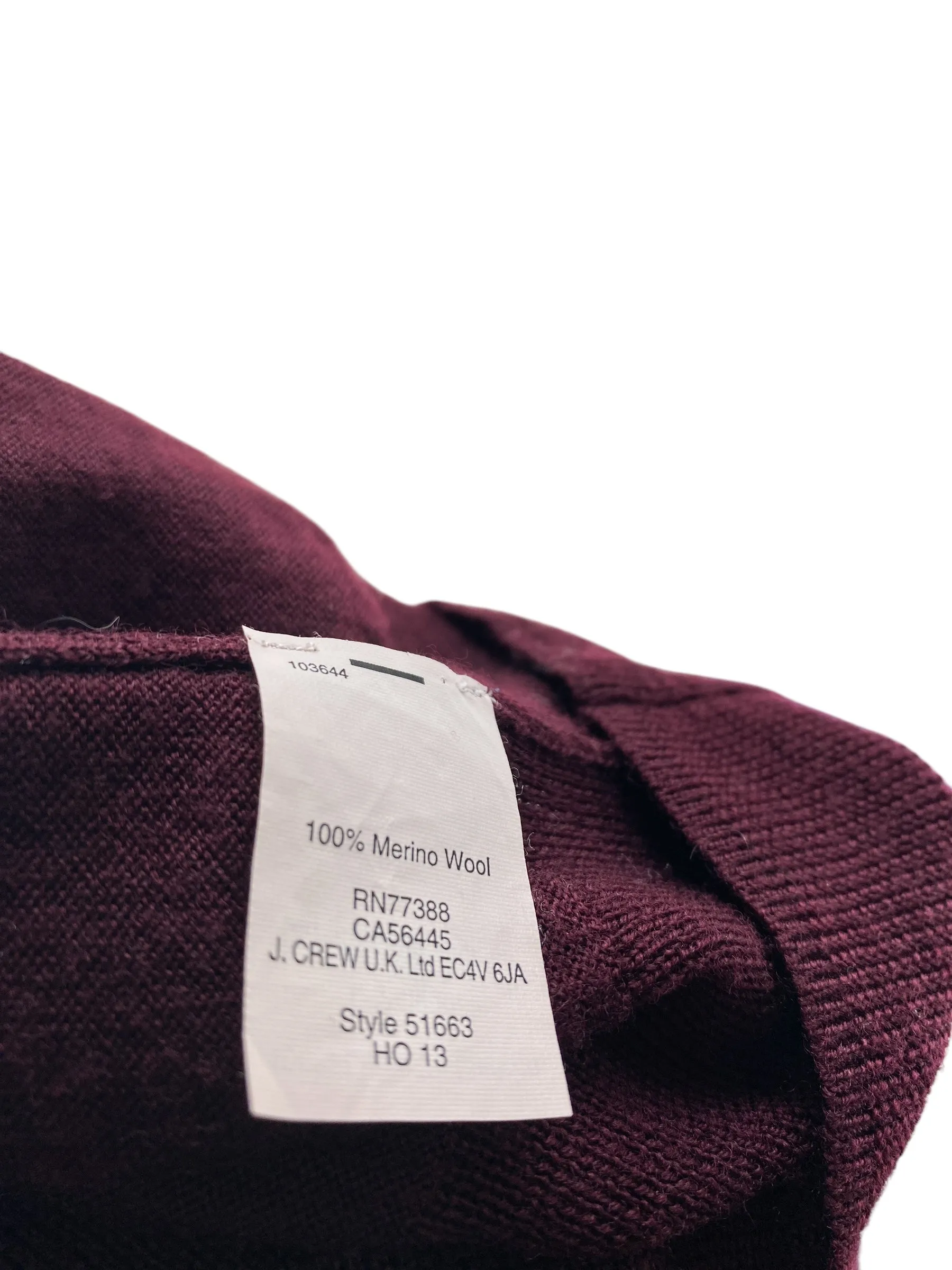 J. Crew Women's Merino Wool Turtleneck Sweater Wine Size M