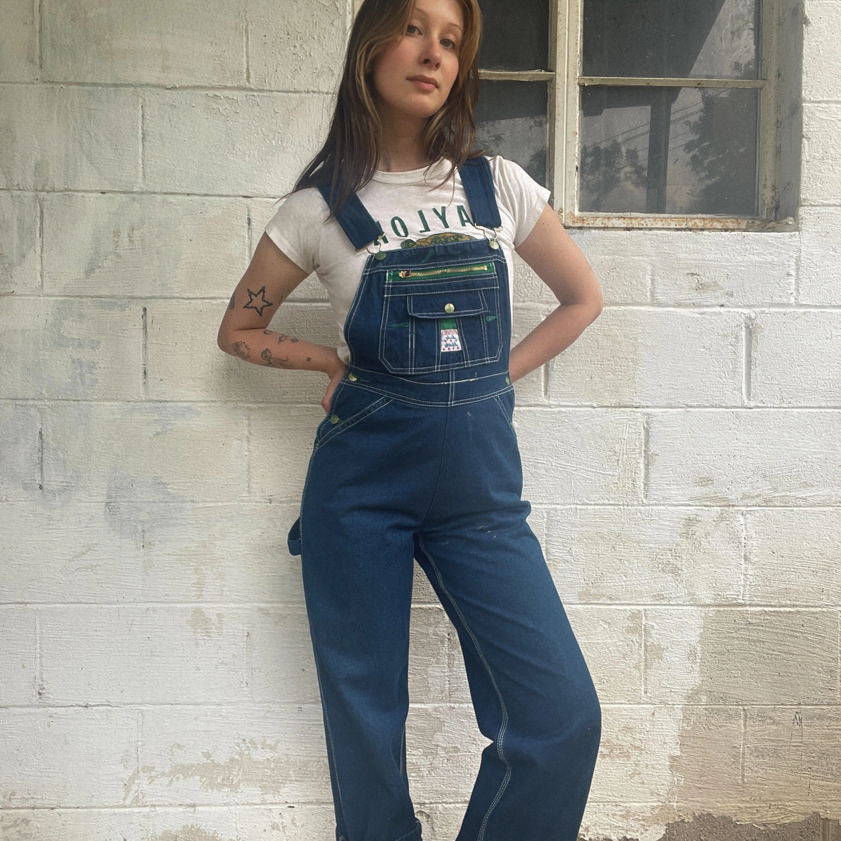 Lady Liberty Dark Blue Overalls Size 8 Tall