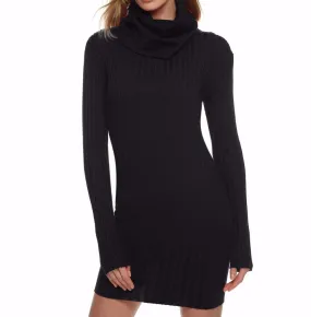 Long Sleeve Turtleneck Women's Sweater Dress For Winter And Autumn