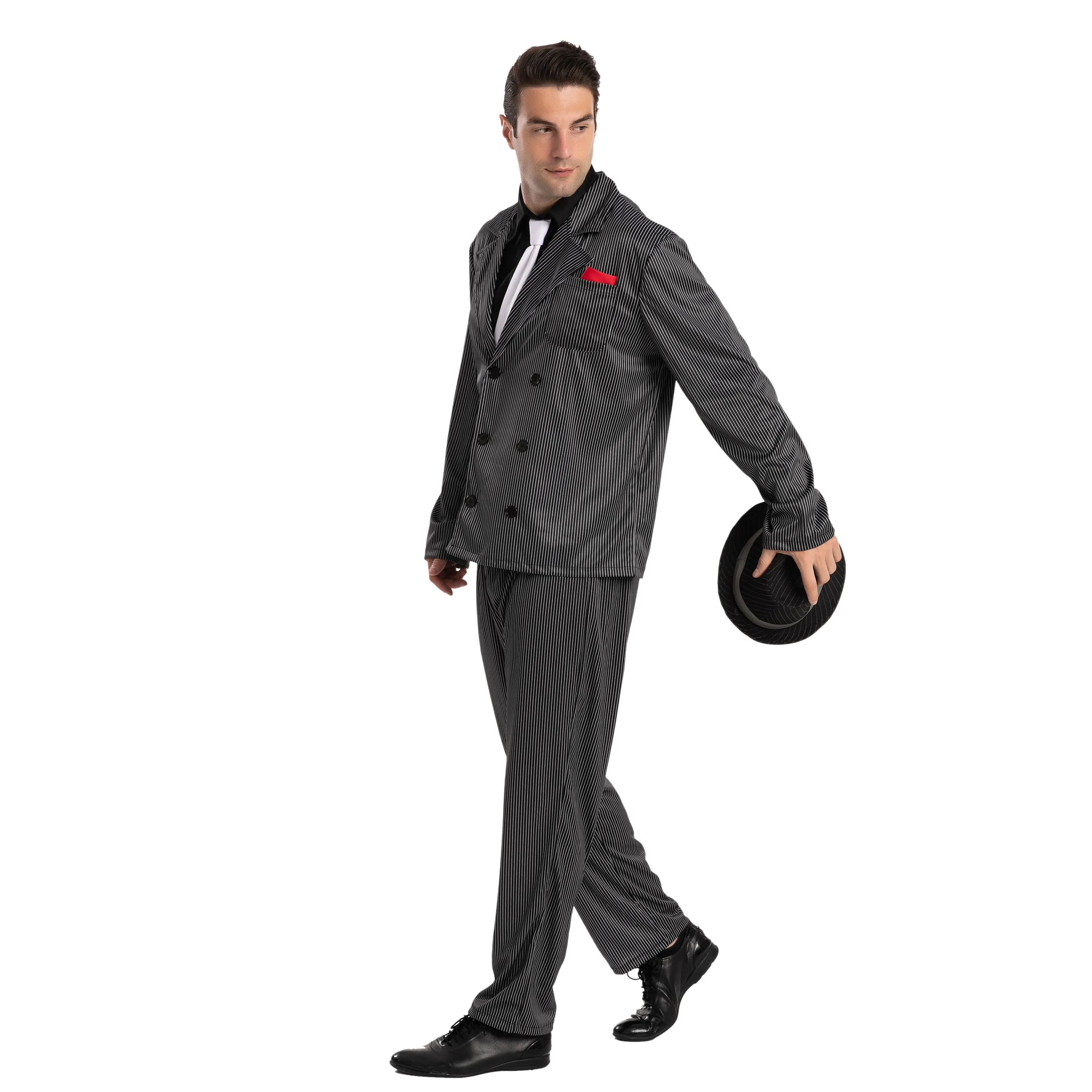 Men Gangster Costume Cosplay- Adult