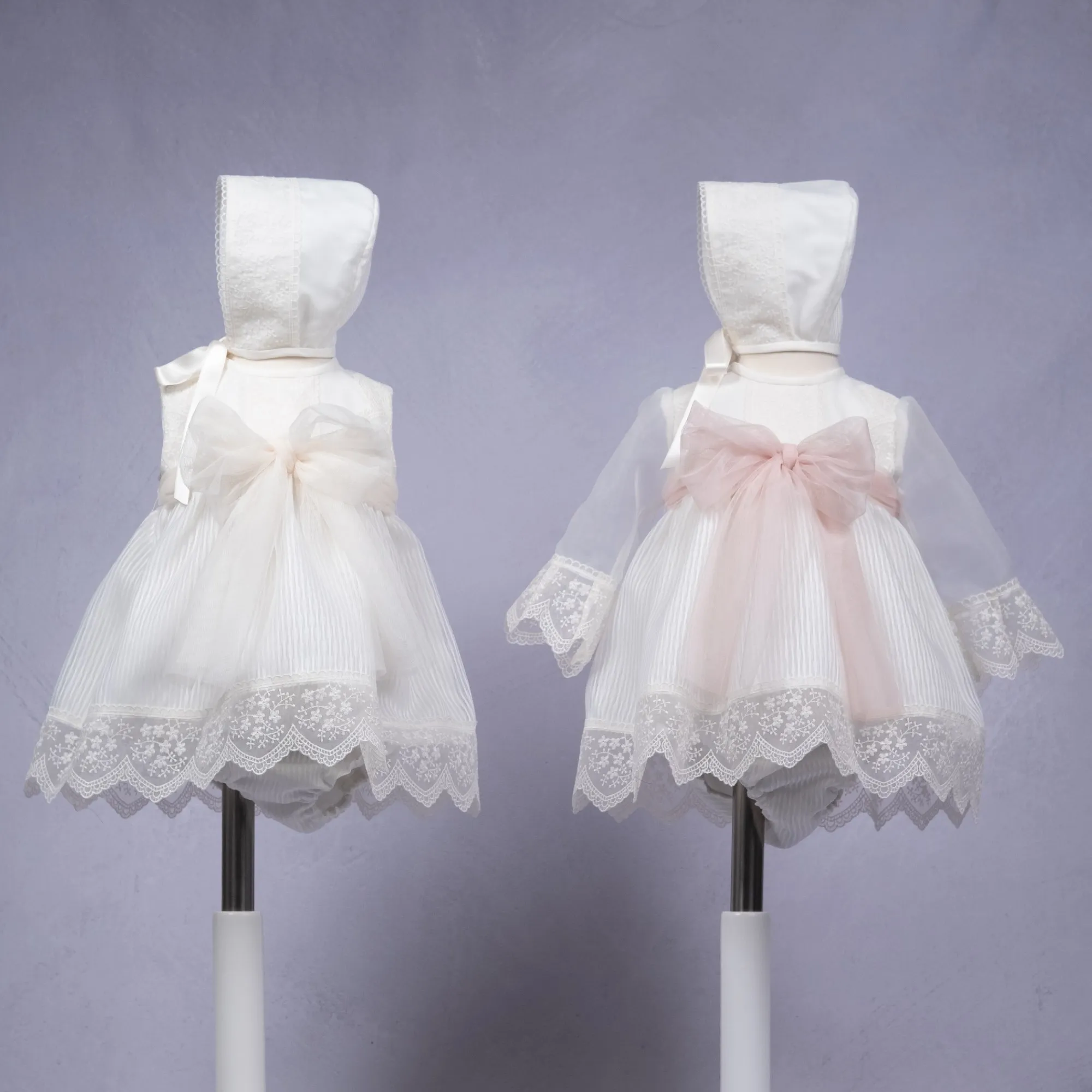 Mikimama Organza Baby Ceremony Dress with Bonnet