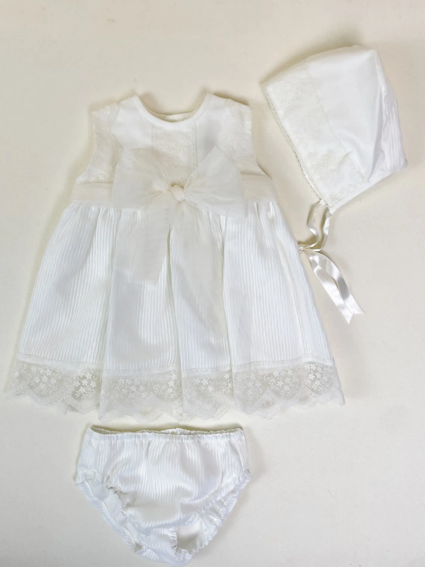 Mikimama Organza Baby Ceremony Dress with Bonnet