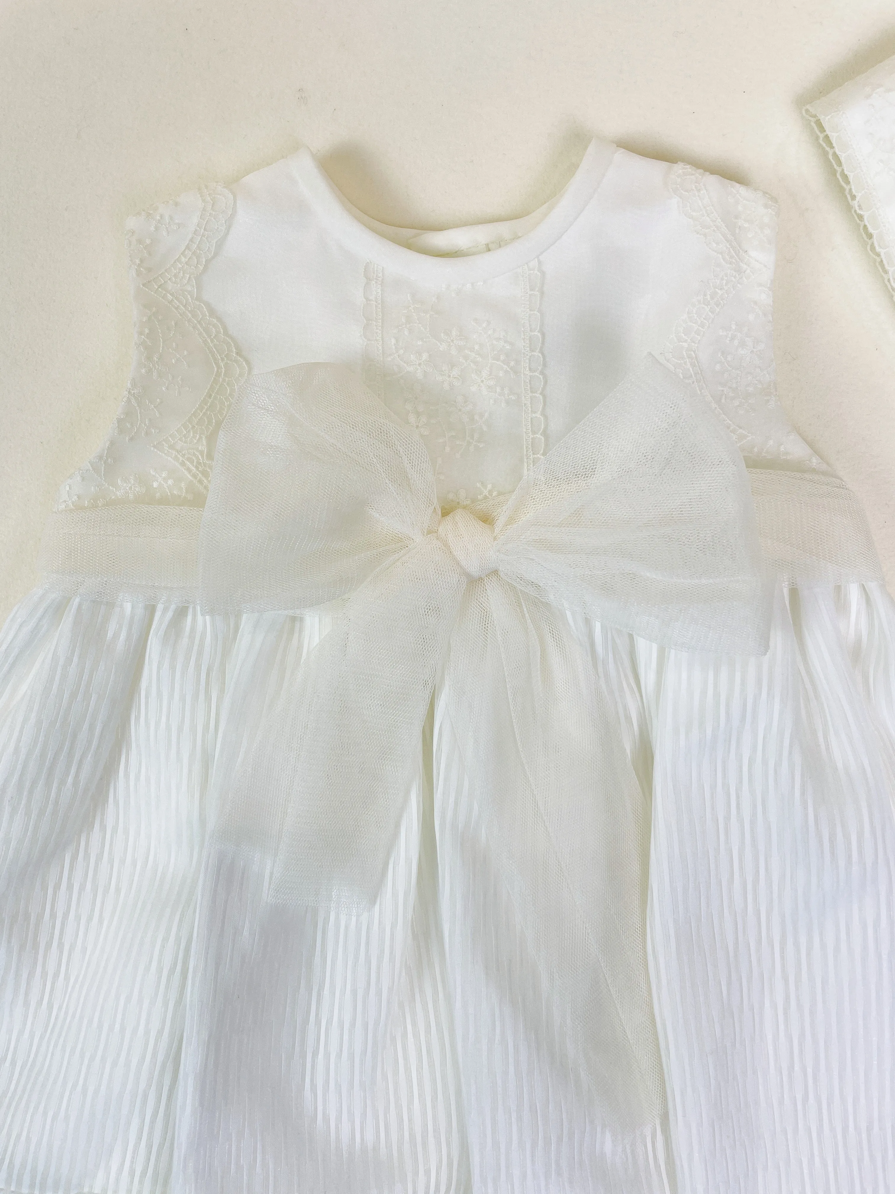 Mikimama Organza Baby Ceremony Dress with Bonnet