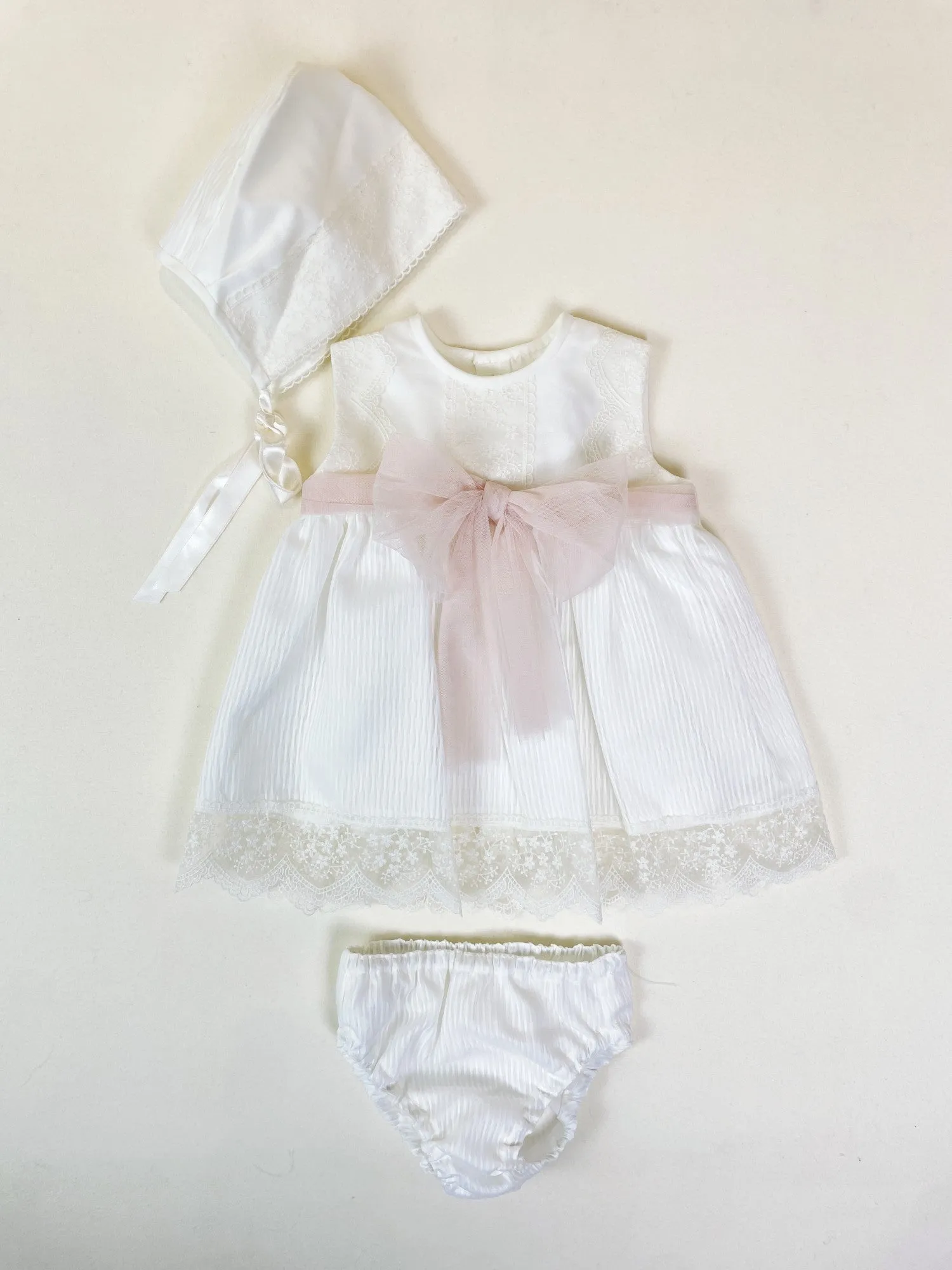 Mikimama Organza Baby Ceremony Dress with Bonnet