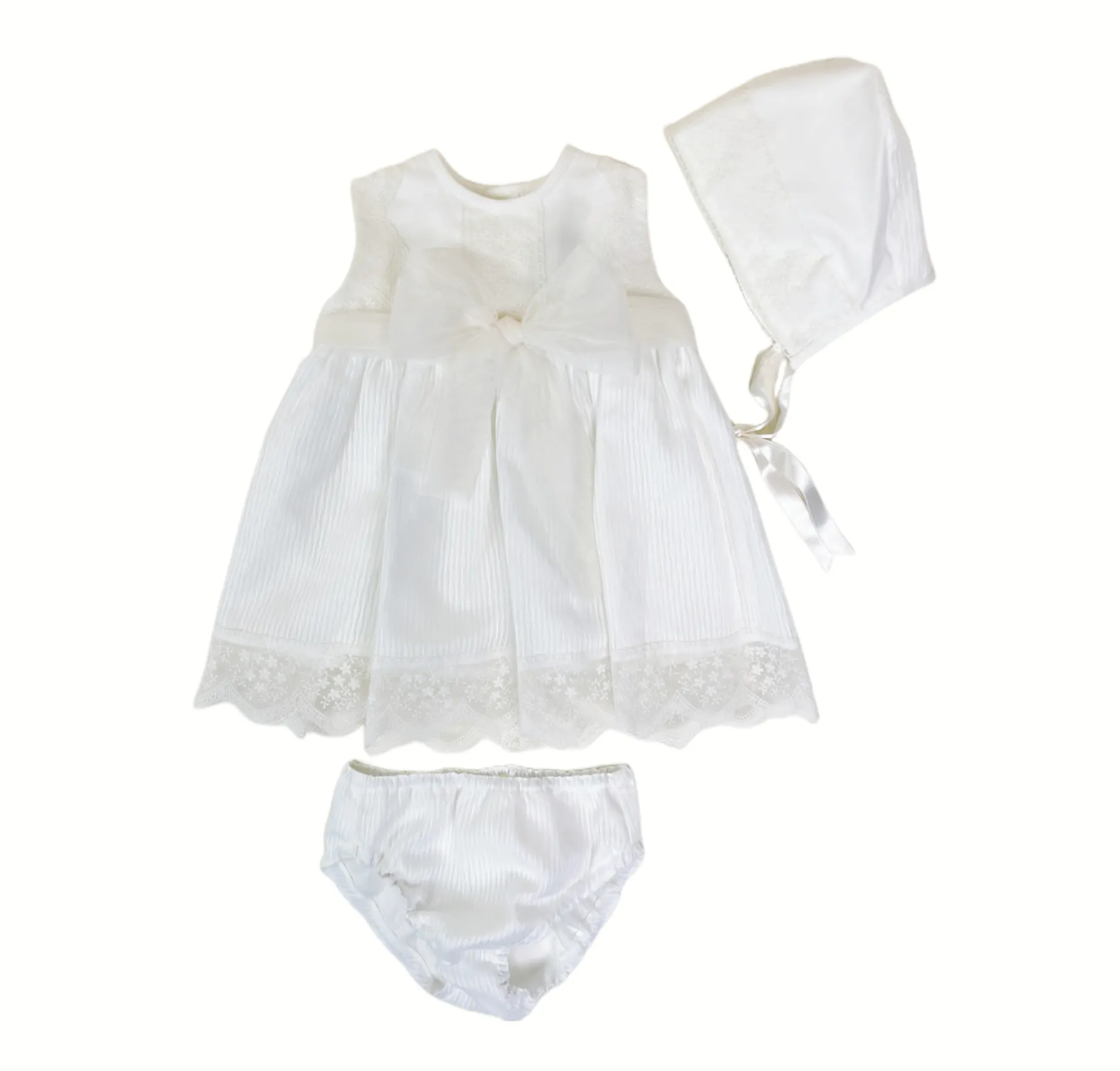 Mikimama Organza Baby Ceremony Dress with Bonnet