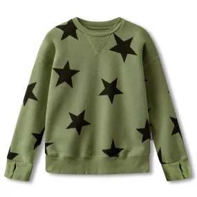 Nununu Green Sweatshirt with Stars
