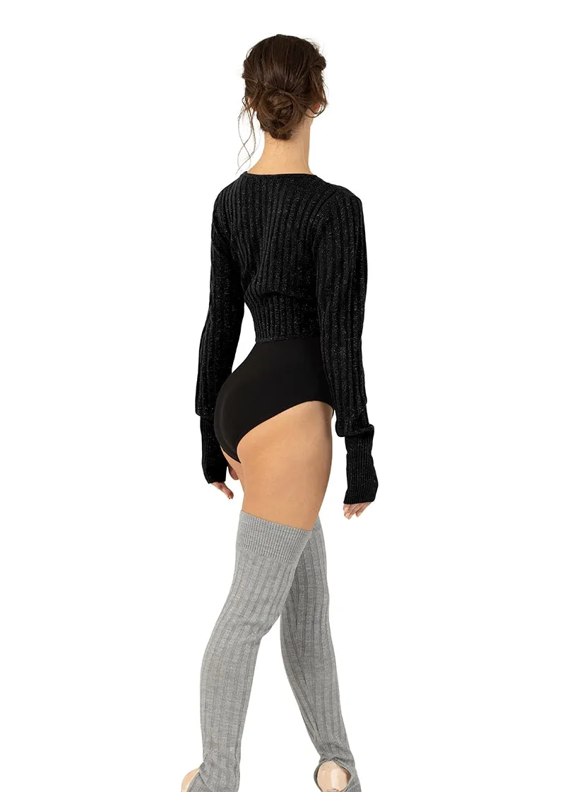 ON SALE Sahara Twist Front Sweater (Black)