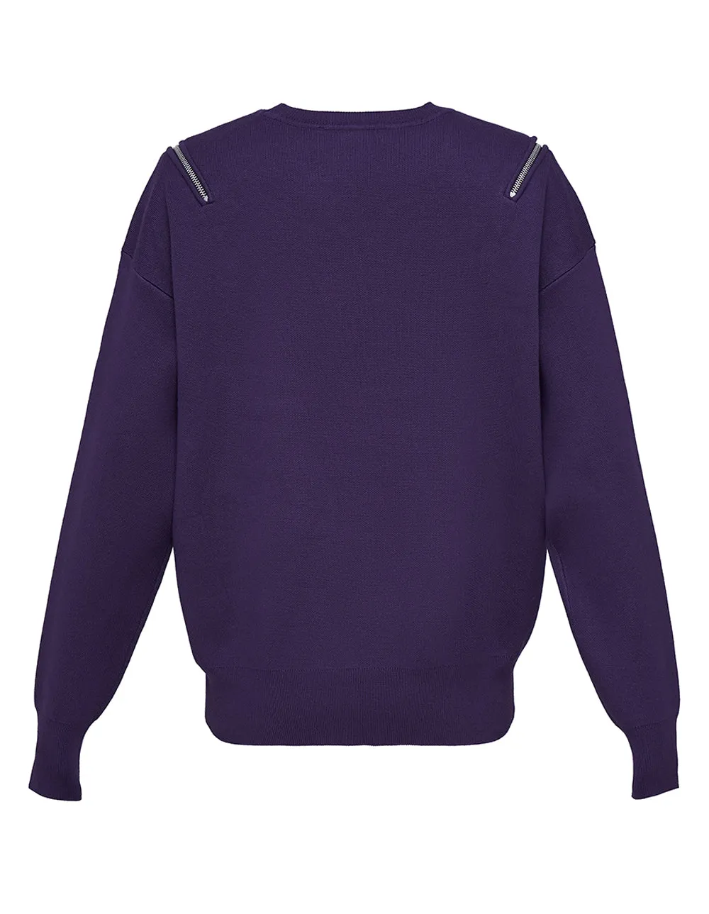 Rayon Nylon Zip Shoulder Sweater