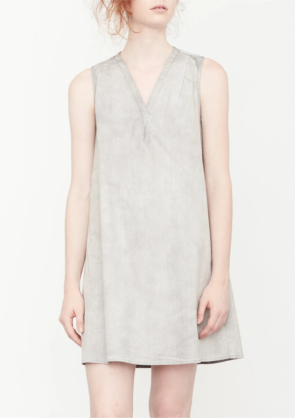 SHIRT/DRESS SLEEVELESS - DENIM light grey washed