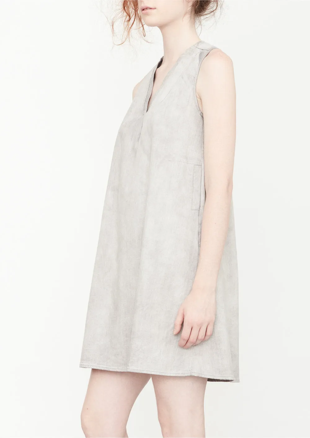 SHIRT/DRESS SLEEVELESS - DENIM light grey washed