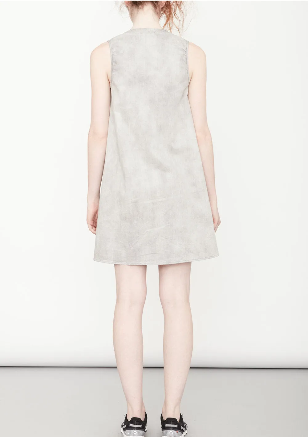 SHIRT/DRESS SLEEVELESS - DENIM light grey washed