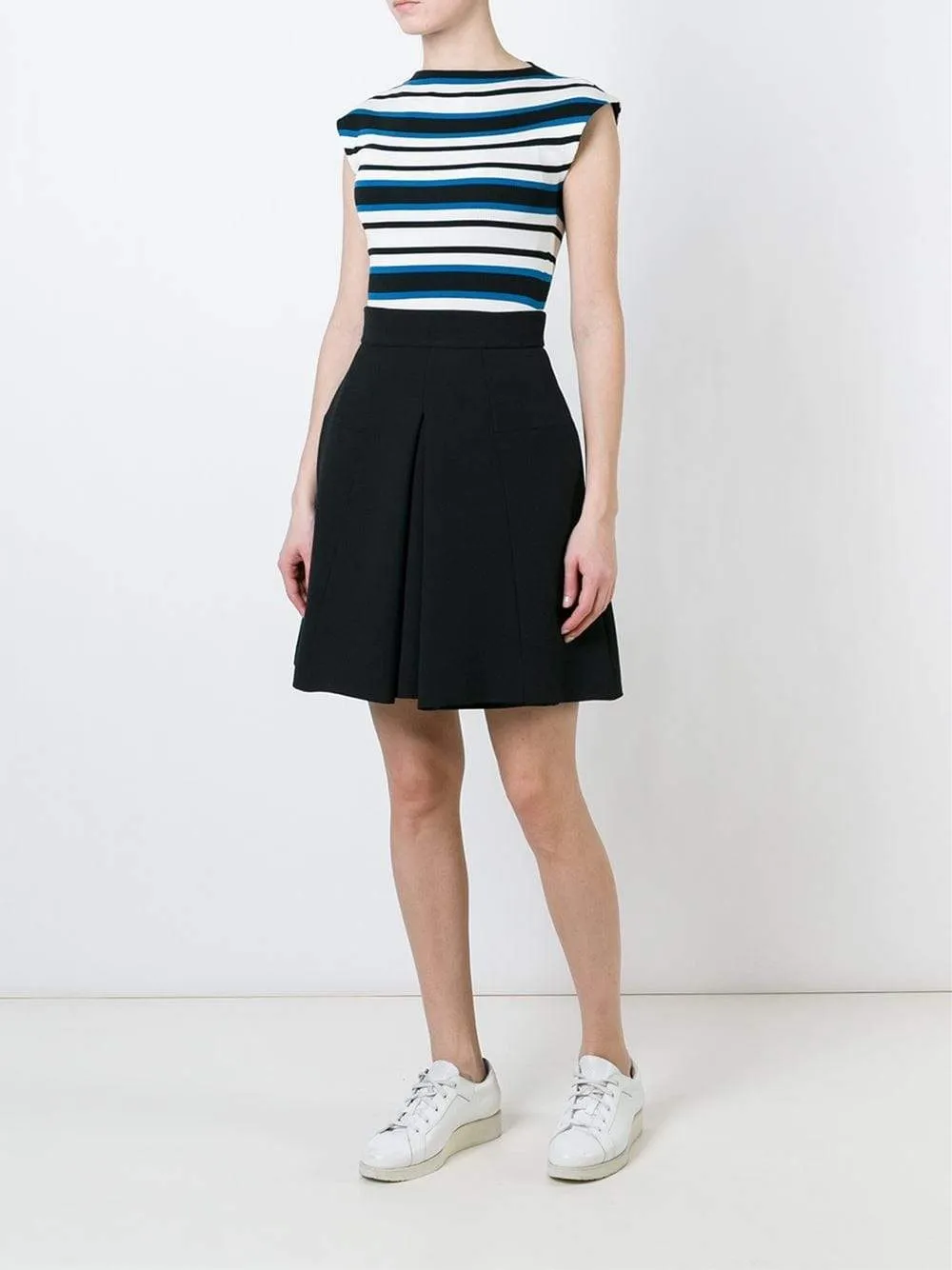Stripe Mockneck Knit Tank