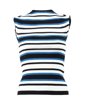 Stripe Mockneck Knit Tank