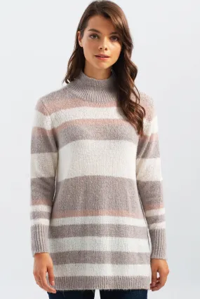 STRIPED TURTLENECK SWEATER