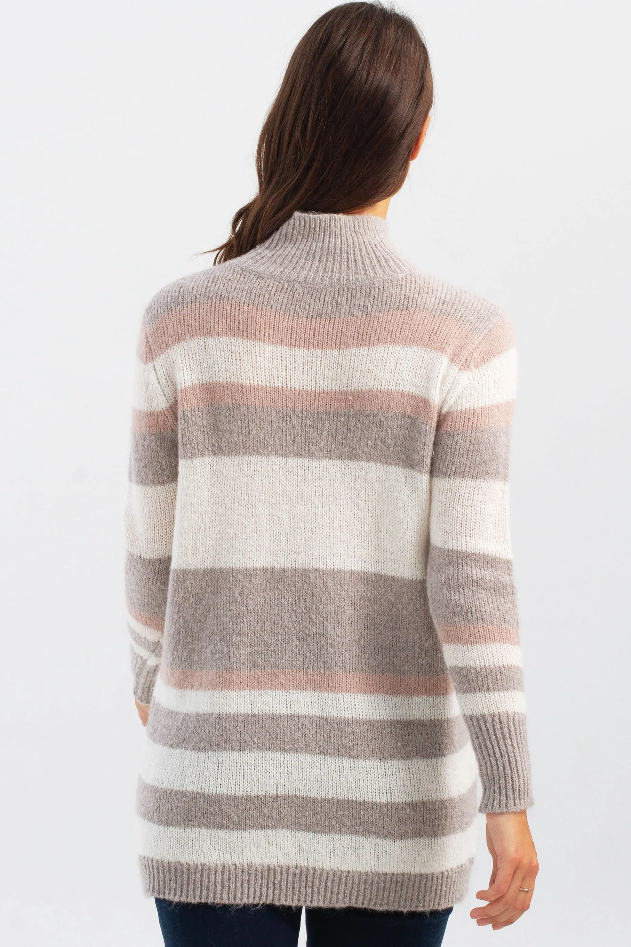 STRIPED TURTLENECK SWEATER