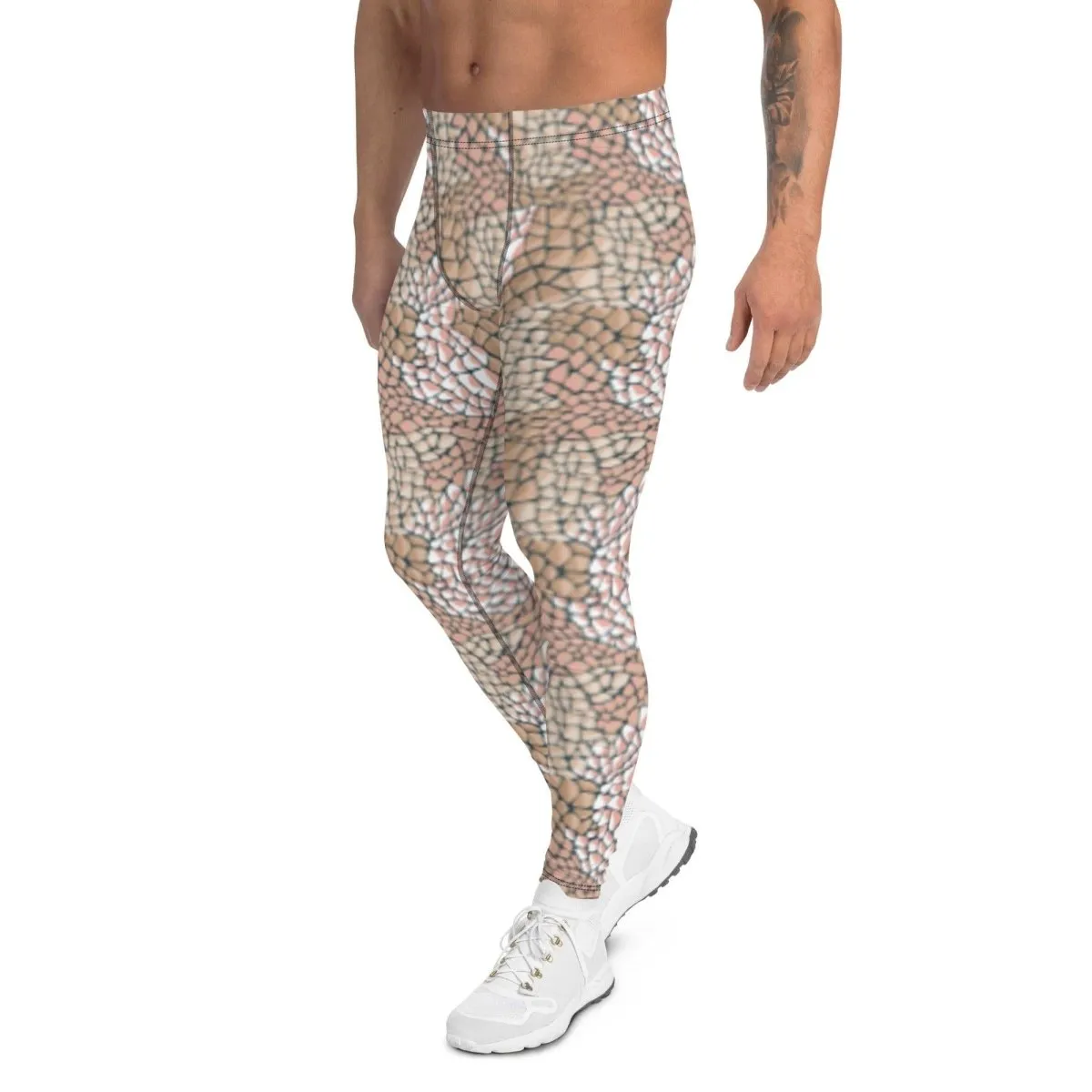 Tan Animal Print Men's Leggings