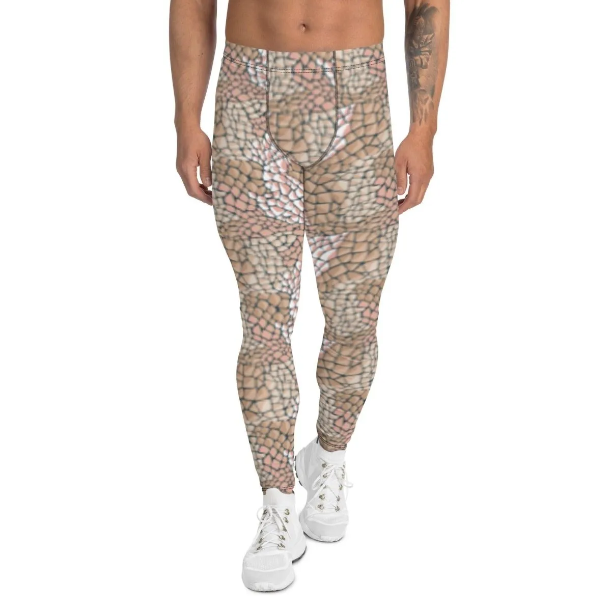 Tan Animal Print Men's Leggings
