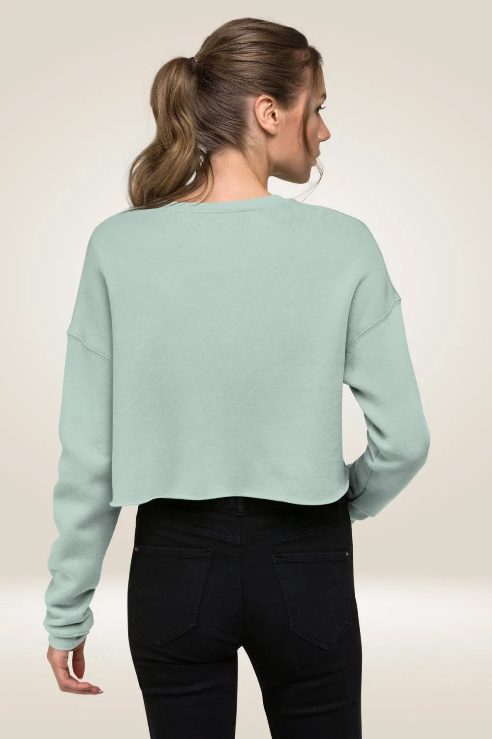 TGC Boutique X Reaction Light Blue Cropped Sweatshirt