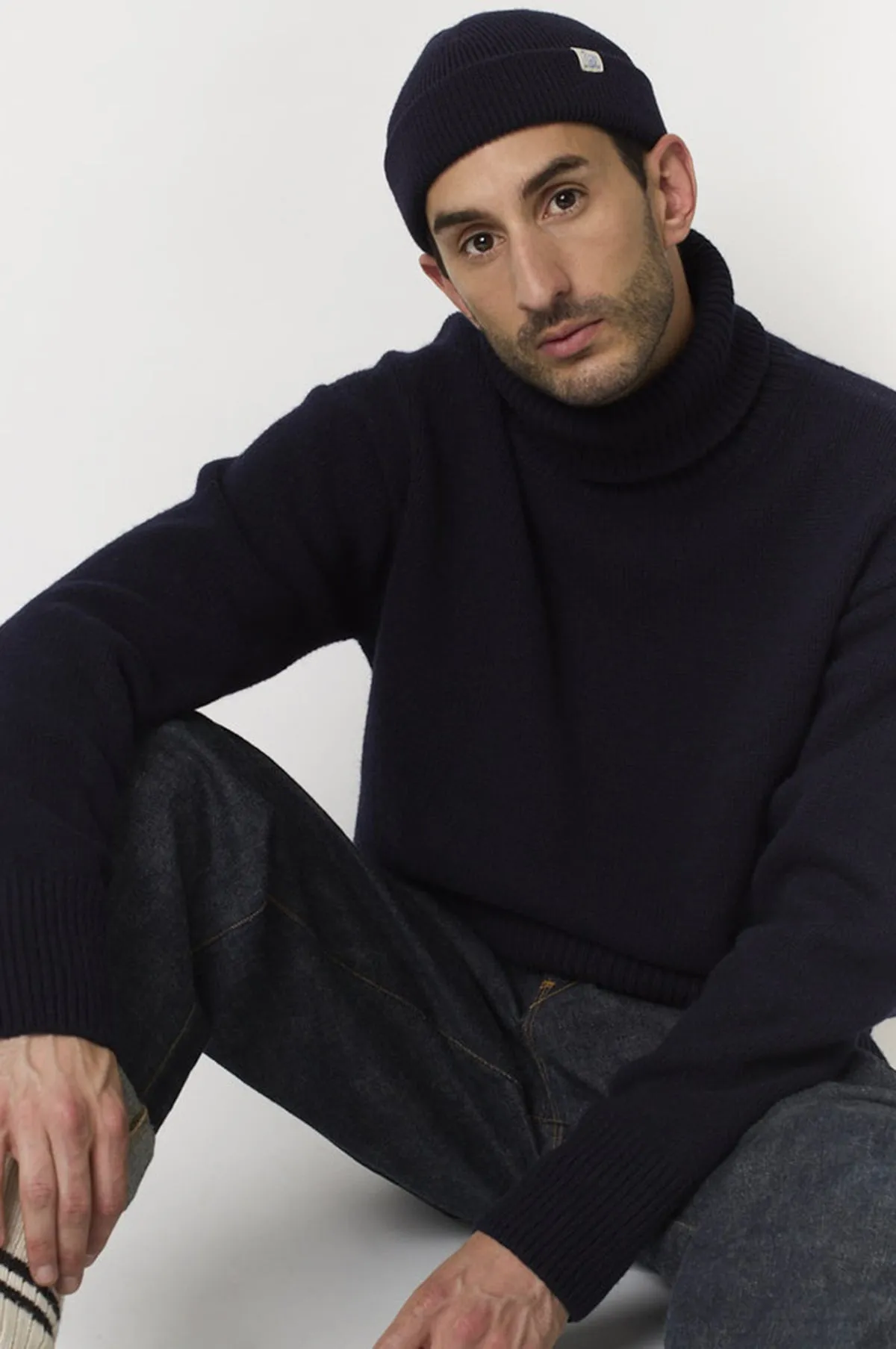 Turtleneck Pullover Dark Navy
