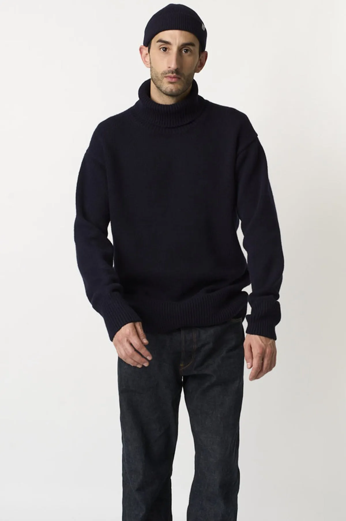 Turtleneck Pullover Dark Navy