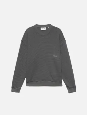 Waffle Textured Sweatshirt -- Charcoal Grey