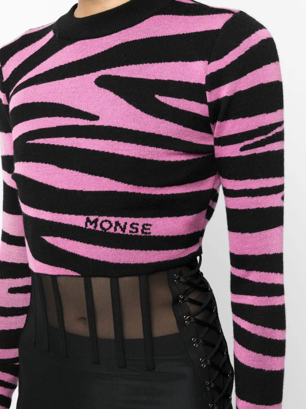 Zebra Cropped Sweater